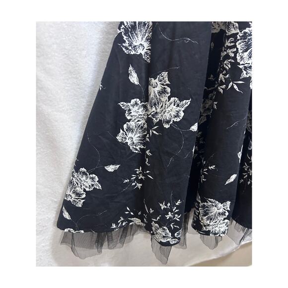 Hearts & Roses London Graphite Dos Nu Retro Gothic Dress 14 Pinup Punk Floral - Picture 6 of 13